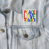 Peace Liebe Veggies Button (Beispiel)