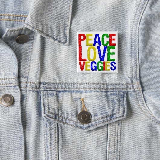 Peace Liebe Veggies Button (Beispiel)