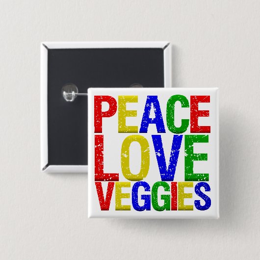 Peace Liebe Veggies Button (Vorne & Hinten)