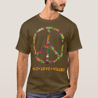 Peace Liebe Veggies Lovers Gemüse gesund Gemüse T-Shirt