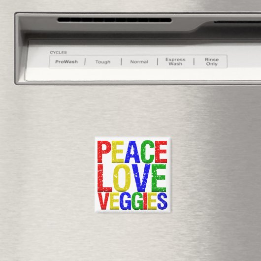 Peace Liebe Veggies Magnet (In Situ (Geschirrspüler))