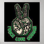 Peace Liebe Veggies Poster (Vorne)