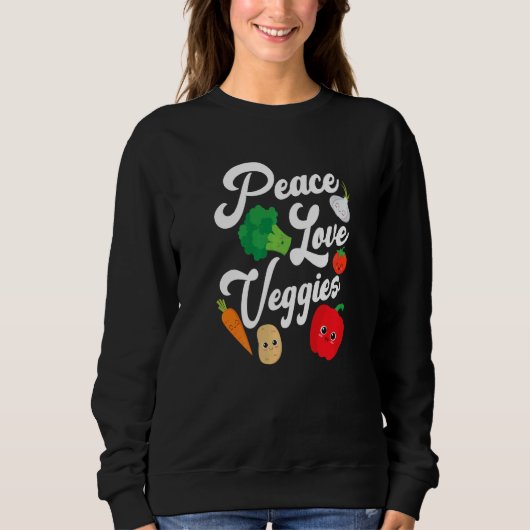 Peace Liebe Veggies Sweatshirt (Vorderseite)