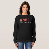 Peace Liebe Vet Tech Tierärztliche Technik Sweatshirt (Vorne ganz)