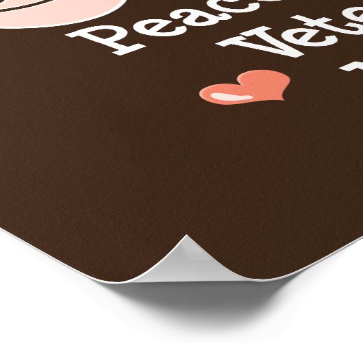Peace Liebe Veterinary Medicine Poster (Ecke)