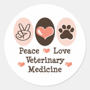 Peace Liebe Veterinary Medicine Stickers 20 k