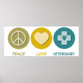 Peace Liebe Veterinary Poster (Vorne)