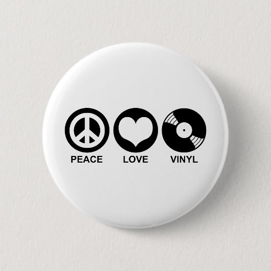 Peace Liebe Vinyl Button (Vorderseite)
