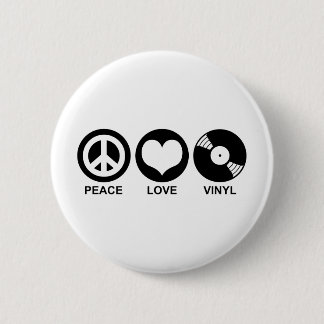Peace Liebe Vinyl Button