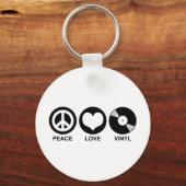 Peace Liebe Vinyl Schlüsselanhänger (Vorderseite)