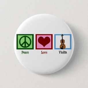 Peace Liebe Violin Button