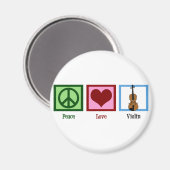 Peace Liebe Violin Magnet (Vorderseite/Rückseite)