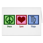 Peace Liebe Virgo Birthday Card (Vorderseite (Horizontal))