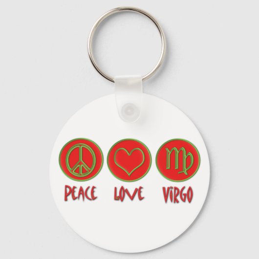 Peace Liebe Virgo Schlüsselanhänger (Vorderseite)