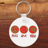Peace Liebe Virgo Schlüsselanhänger (Vorderseite)