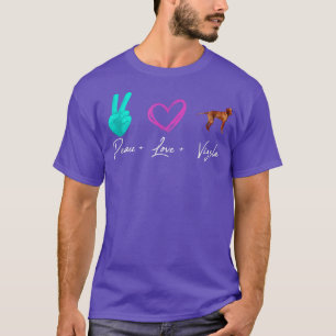 Peace Liebe Vizsla Funny Dog Owner  T-Shirt