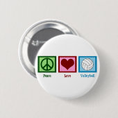 Peace Liebe Volleyball Button (Vorne & Hinten)