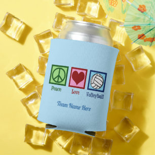 Peace Liebe Volleyball Custom Team Name Niedlich B Dosenkühler