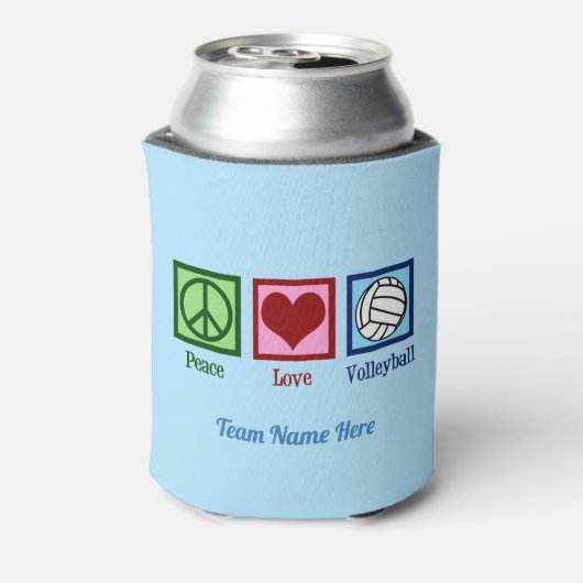 Peace Liebe Volleyball Custom Team Name Niedlich B Dosenkühler (Kanne Rückseite)