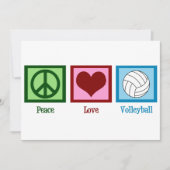 Peace Liebe Volleyball Feiertagskarte (Vorderseite)