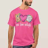 Peace Liebe Volleyball Frauen Mädchen Kinder Volle T-Shirt (Vorderseite)