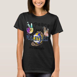 Peace Liebe Volleyball Gammy Life Mama Oma Leopa T-Shirt