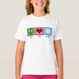 Peace Liebe Volleyball Girls T-Shirt