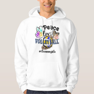 Peace Liebe Volleyball Grammy Life Mama Oma Leop Hoodie