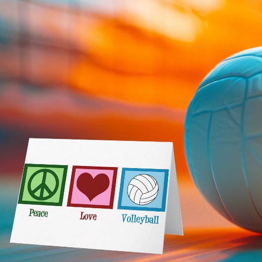 Peace Liebe Volleyball Karte