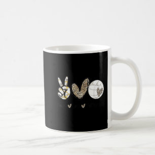 Peace Liebe Volleyball Mama Leopard Print Cheetah Kaffeetasse