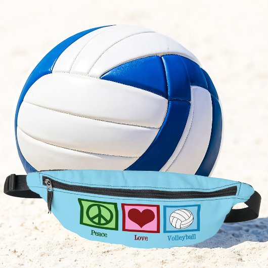Peace Liebe Volleyball Niedlich Blue Bauchtasche