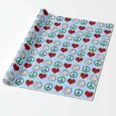 Peace Liebe Volleyball Pattern Geschenkpapier (Ungerollt)