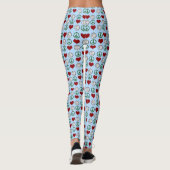 Peace Liebe Volleyball Pattern Leggings (Rückseite)