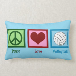 Peace Liebe Volleyball Personalisiert Blue Lendenkissen
