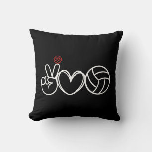 Peace Liebe Volleyball Player Graphic Kissen