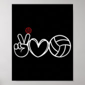 Peace Liebe Volleyball Player Graphic Poster (Vorne)