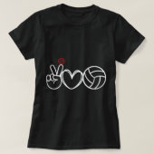 Peace Liebe Volleyball Player Graphic T-Shirt (Design vorne)