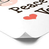 Peace Liebe Volleyball Poster (Ecke)