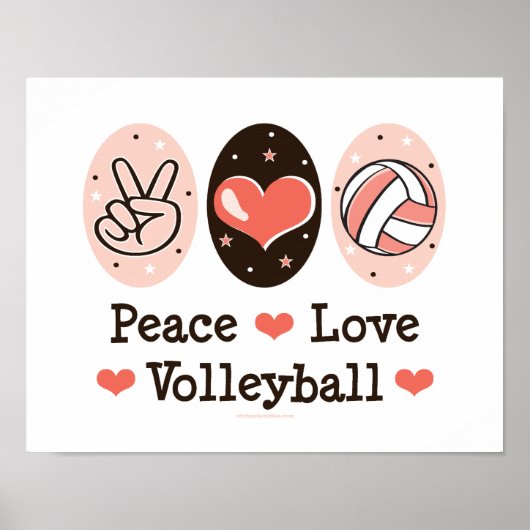 Peace Liebe Volleyball Poster (Vorne)