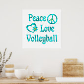 Peace Liebe Volleyball Poster (Küche)