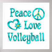 Peace Liebe Volleyball Poster (Vorne)
