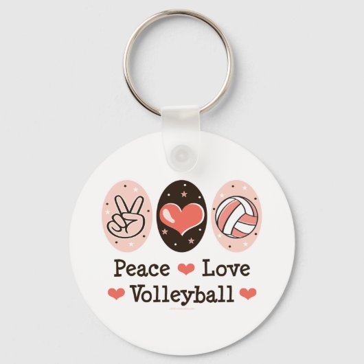 Peace Liebe Volleyball Schlüsselkette Schlüsselanhänger (Vorderseite)