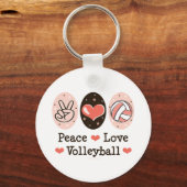 Peace Liebe Volleyball Schlüsselkette Schlüsselanhänger (Vorderseite)
