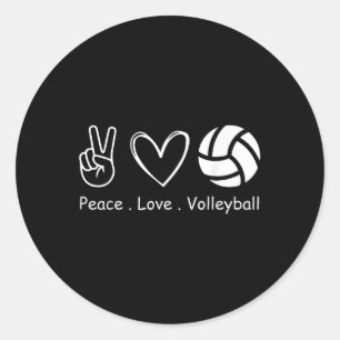 Peace Liebe Volleyball Spielerteam Sport Volleybal Runder Aufkleber