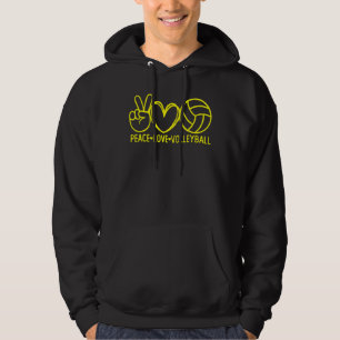Peace Liebe Volleyball Sports Mama Game Day Team C Hoodie