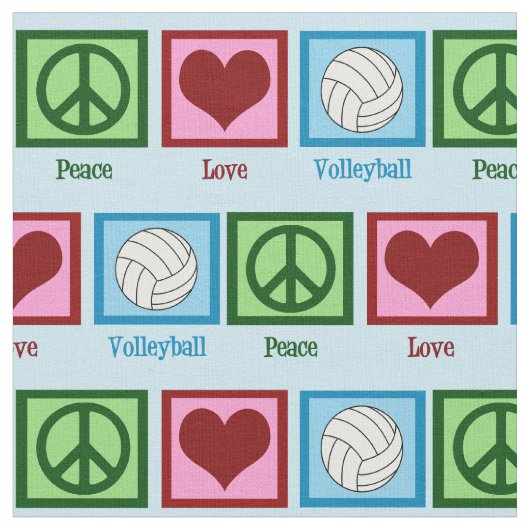 Peace Liebe Volleyball Stoff (Nahaufnahme)