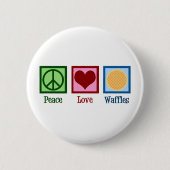 Peace Liebe Waffles Button (Vorderseite)