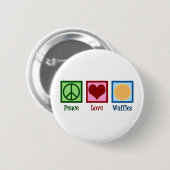 Peace Liebe Waffles Button (Vorne & Hinten)