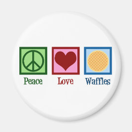 Peace Liebe Waffles Magnet