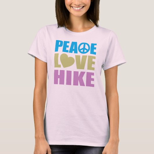 Peace Liebe Wanderung T-Shirt (Vorderseite)